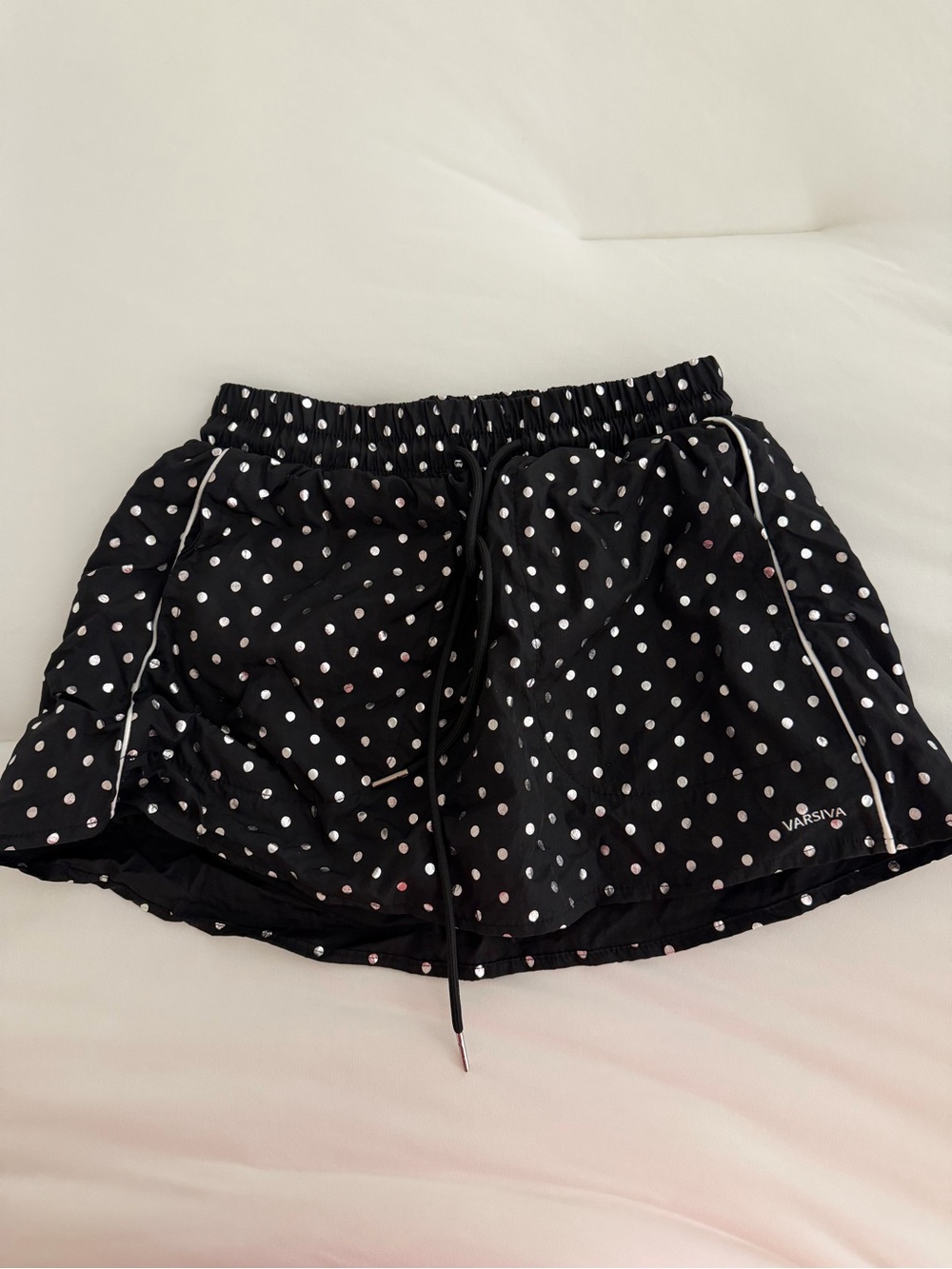 SHEIN Black Polka Dot Athletic Skort